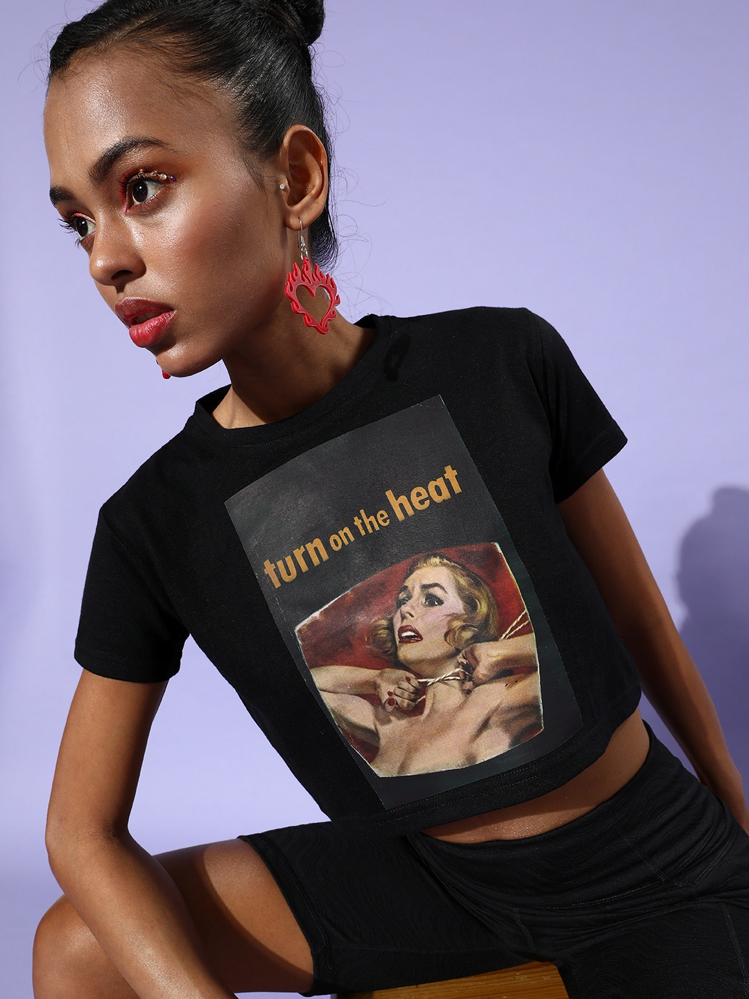 

Stylecast X Hersheinbox Black Graphic Baby Tee