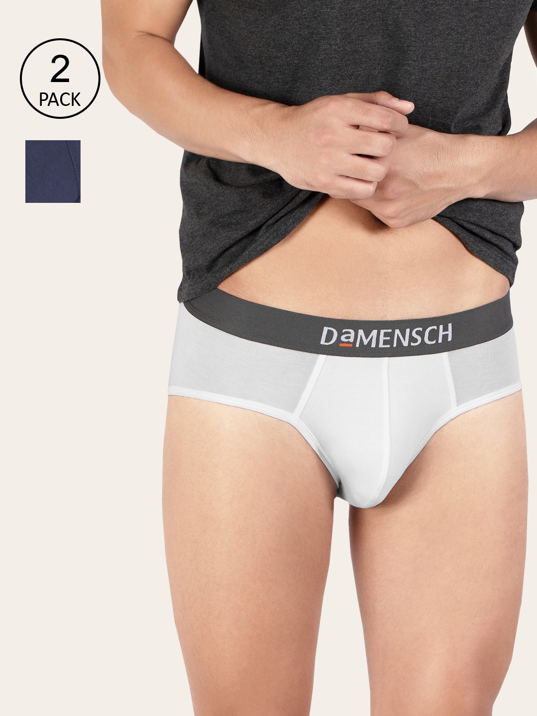 

DAMENSCH Men Pack of 2 Deo-Soft Supima Modal Briefs DAM-ER-MIX-B-FW-KB-PACK-2, White