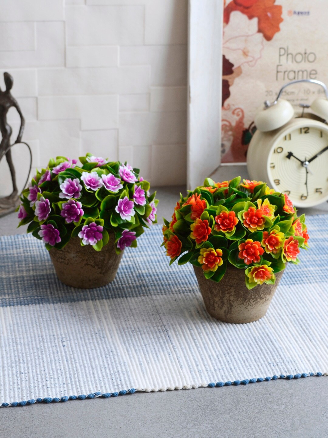 

House Of Accessories Pack of 2 Red & Pink Potted Plants