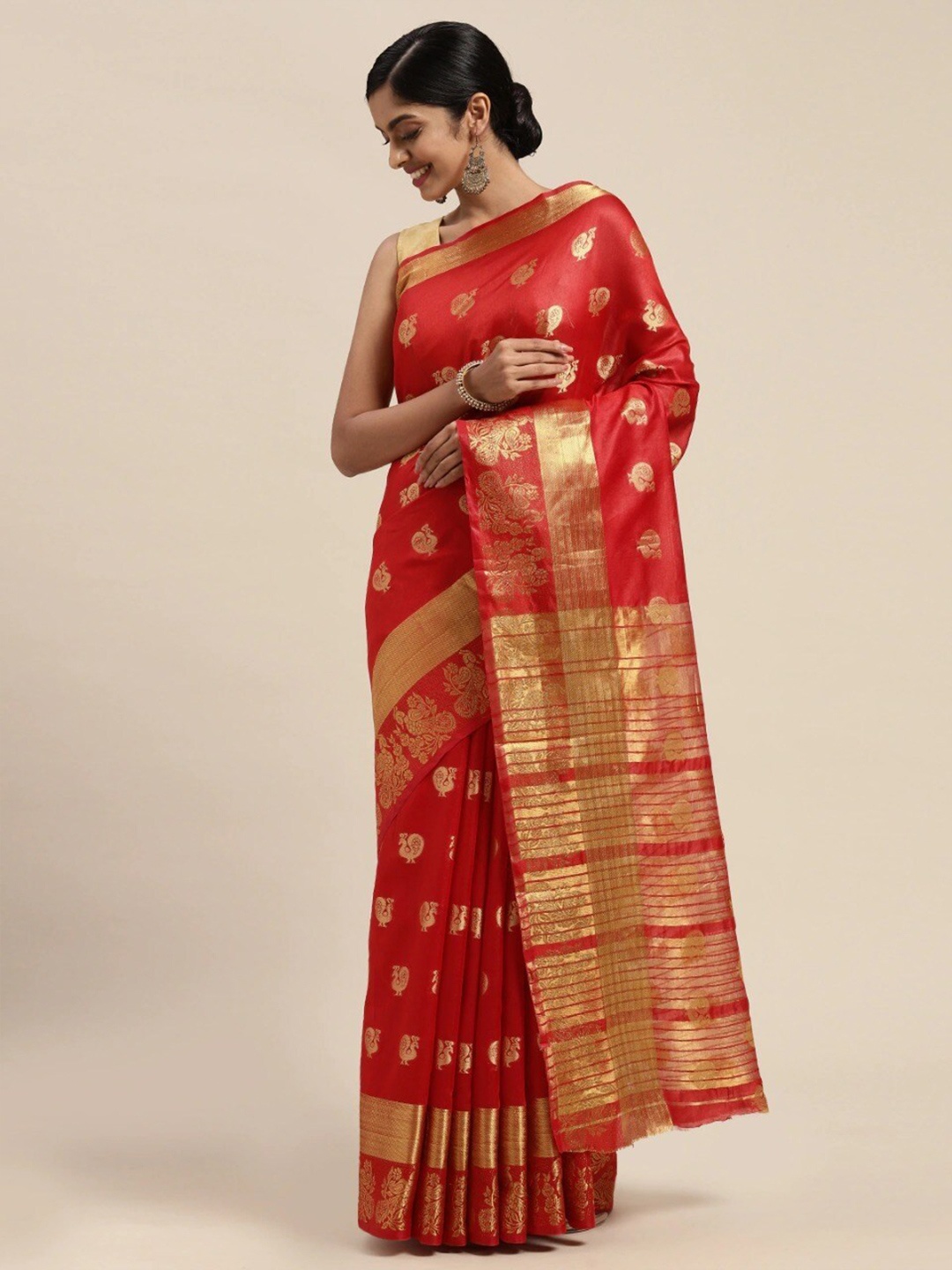 

KALINI Women Red Sarees