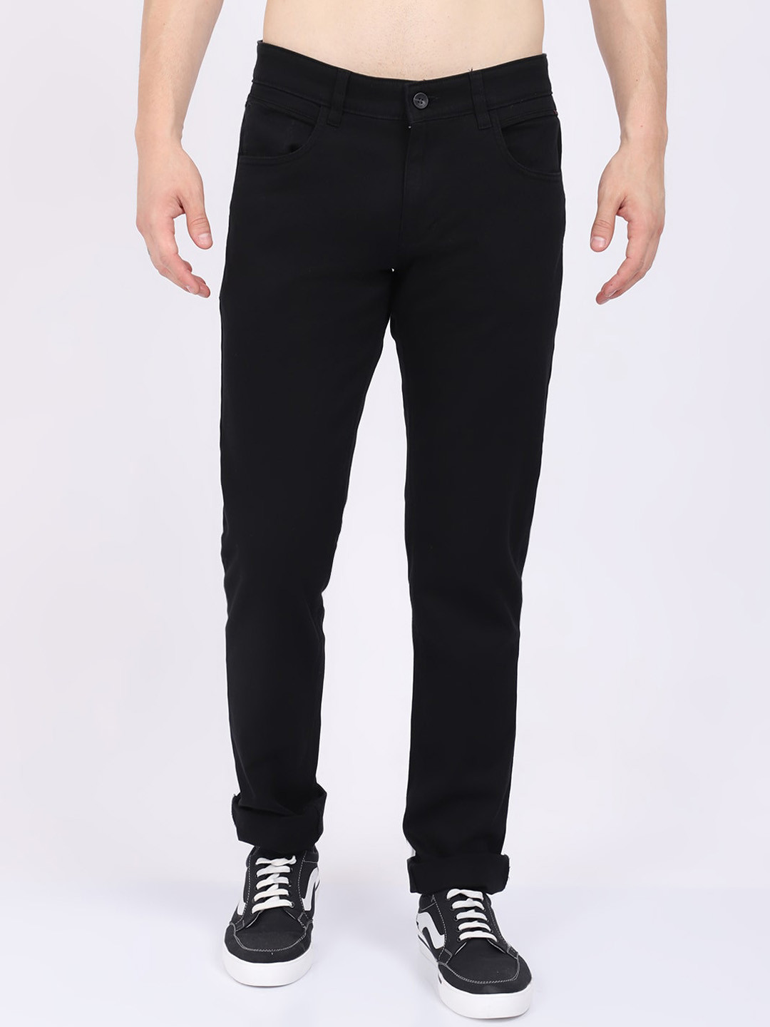 

Cantabil Men Black Chinos Trousers