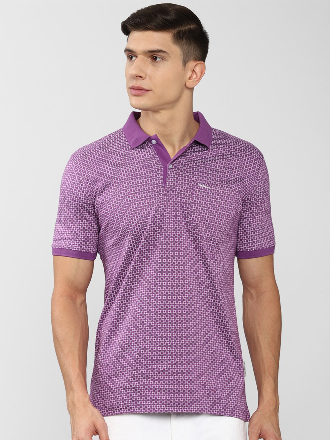 

Van Heusen Men Purple Polo Collar T-shirt