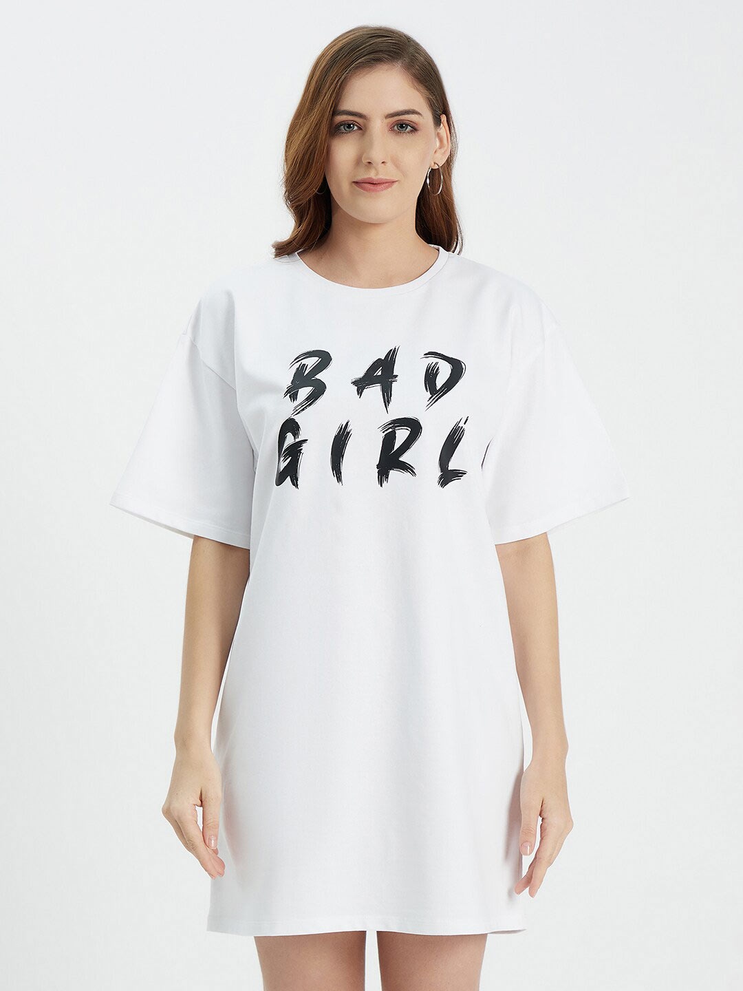 

EDRIO White T-shirt Dress
