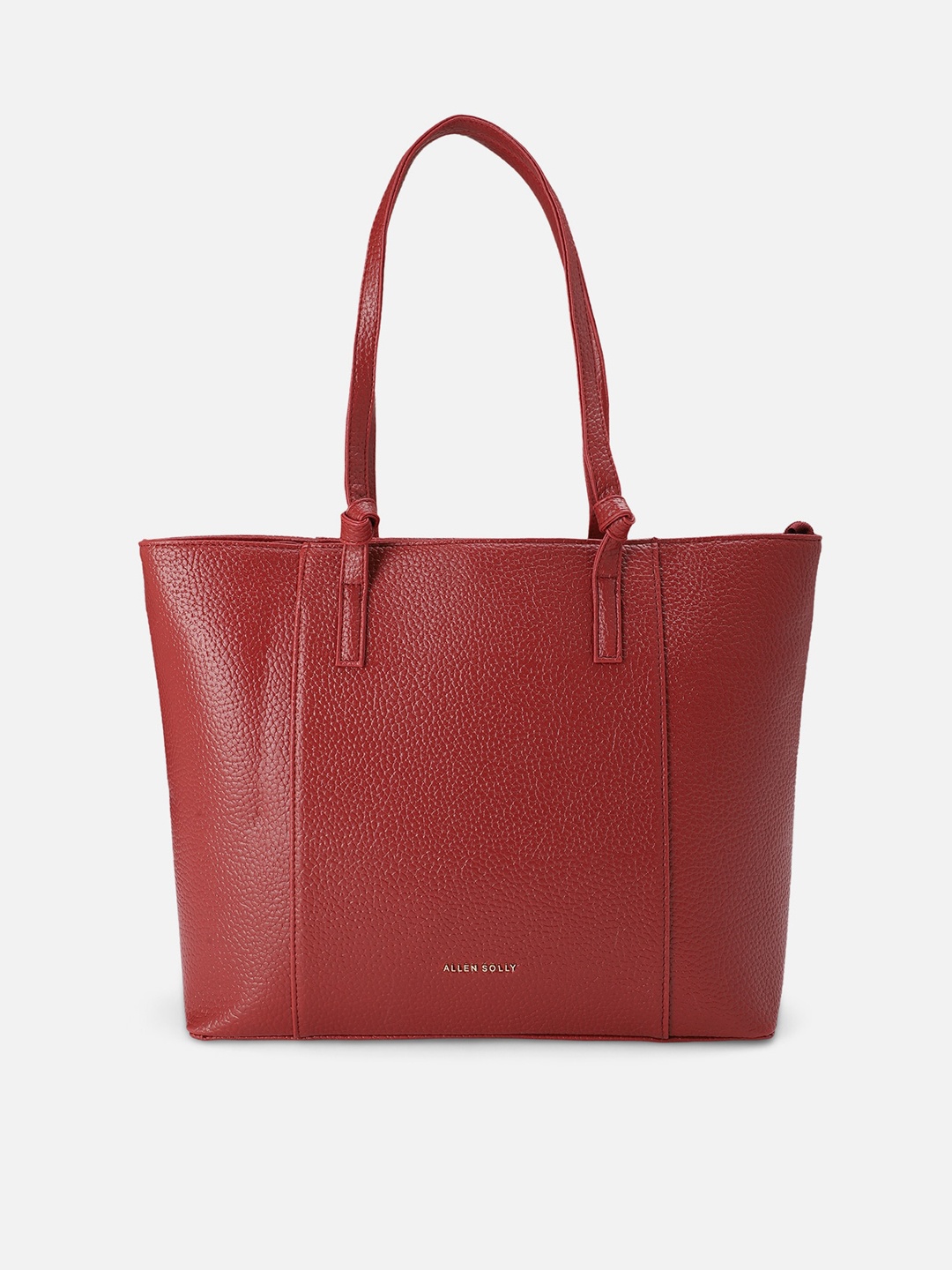 

Allen Solly Maroon PU Oversized Structured Shoulder Bag with Cut Work