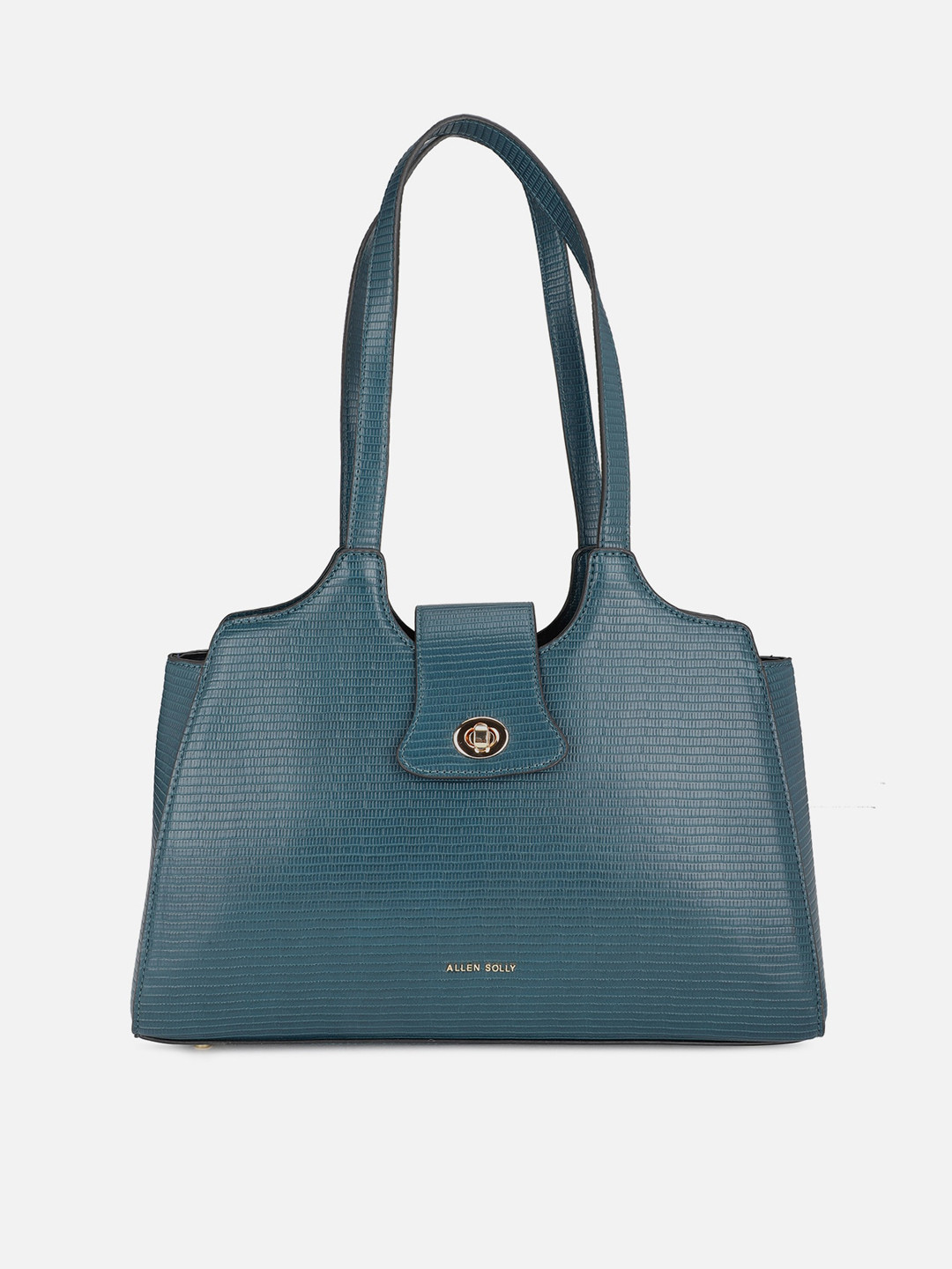 

Allen Solly Blue PU Structured Handheld Bag with Applique