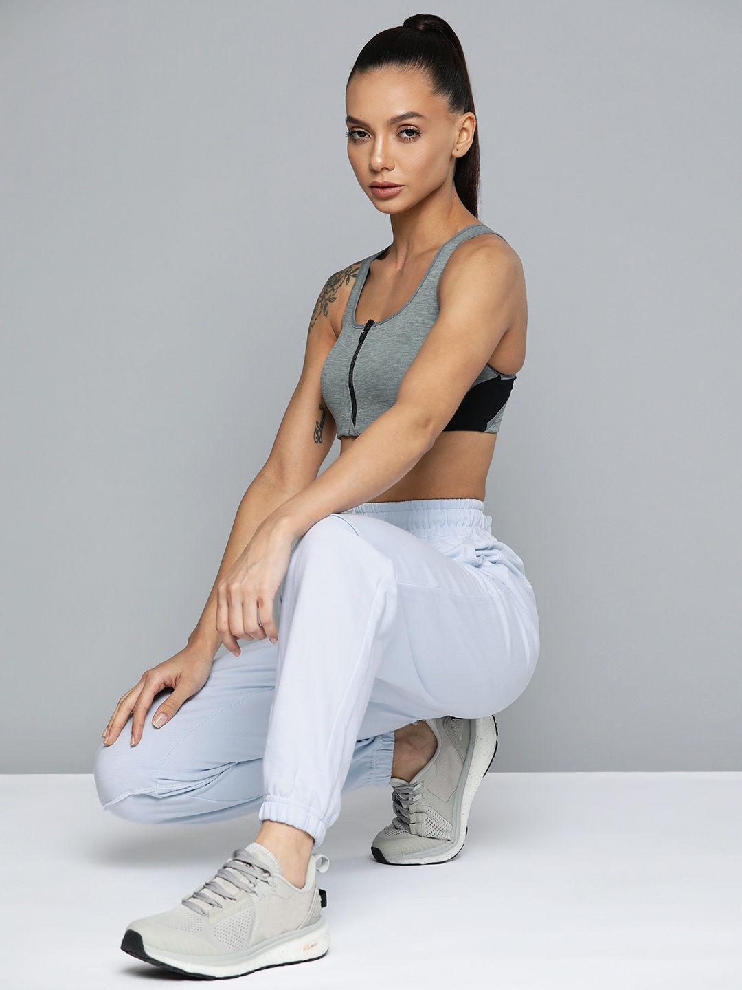 

Fitkin Women Blue Relaxed Fit Organic Cotton Training Joggers