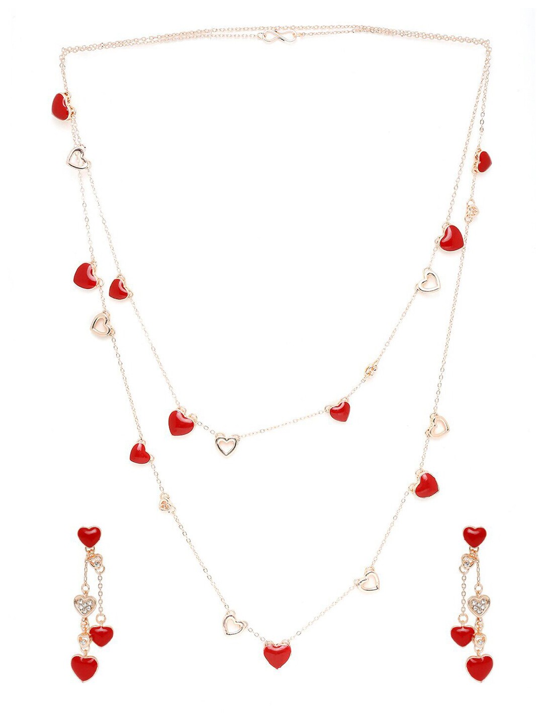 

Mahi Women Red Necklace and Chains, Rose gold