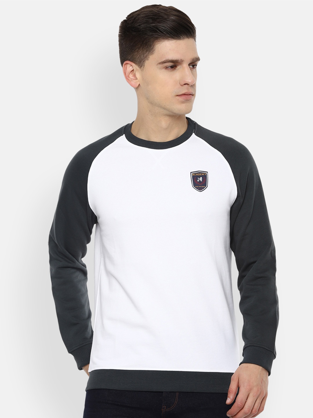 

Van Heusen ACADEMY Men White Sweatshirt