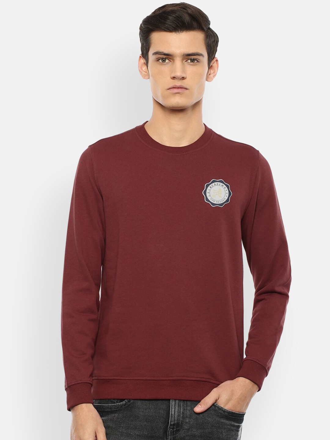 

Van Heusen ACADEMY Men Maroon Sweatshirt