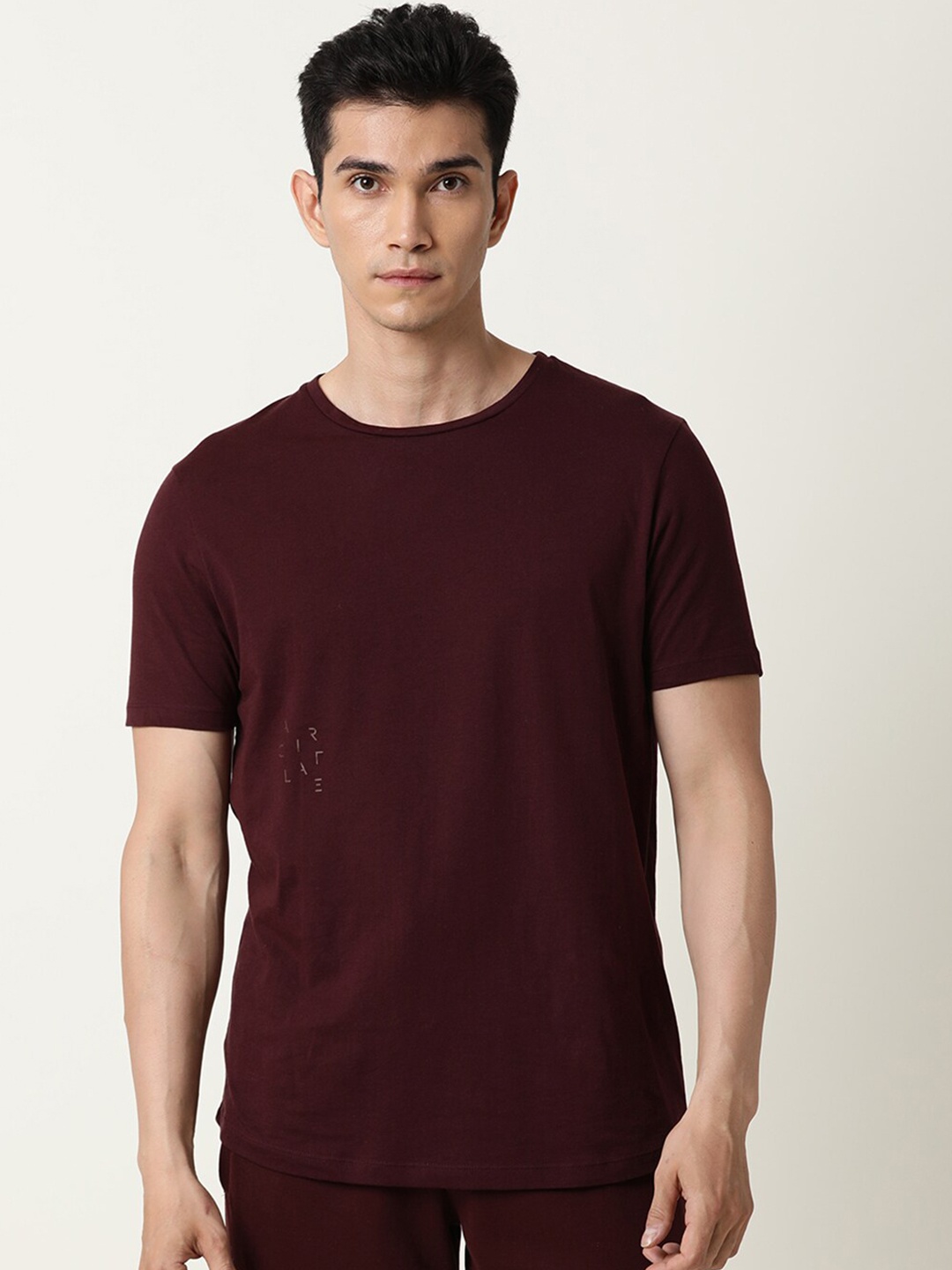 

ARTICALE Men Pure Cotton Slim Fit T-shirt, Na