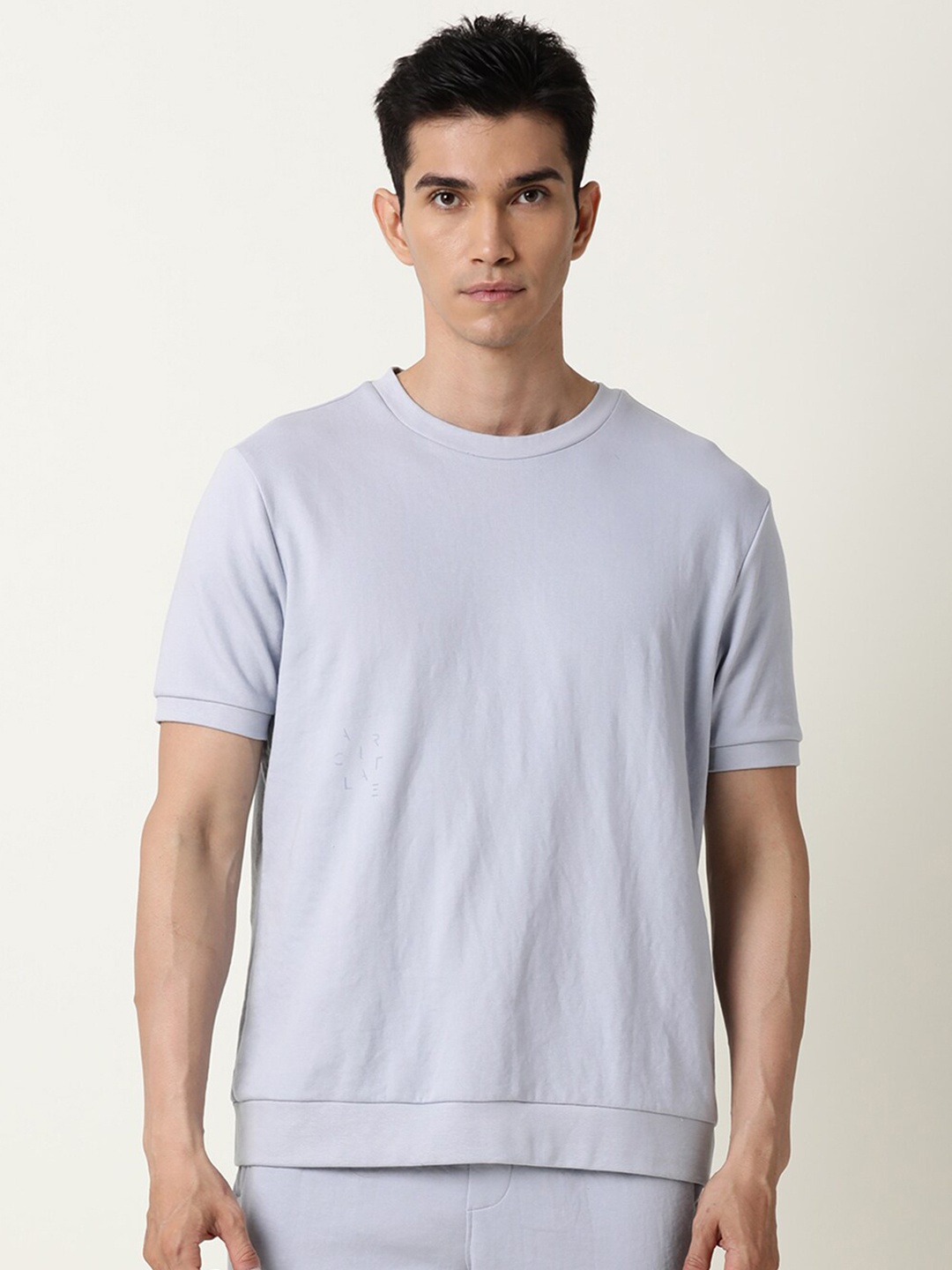 

ARTICALE Men Raw Edge Slim Fit T-shirt, Na