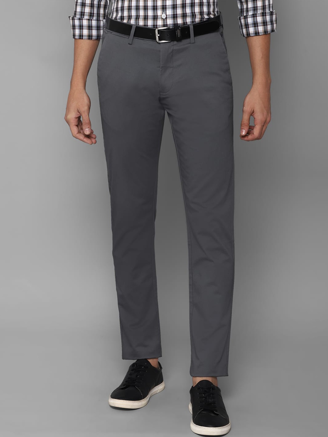 

Allen Solly Men Grey Slim Fit Trousers