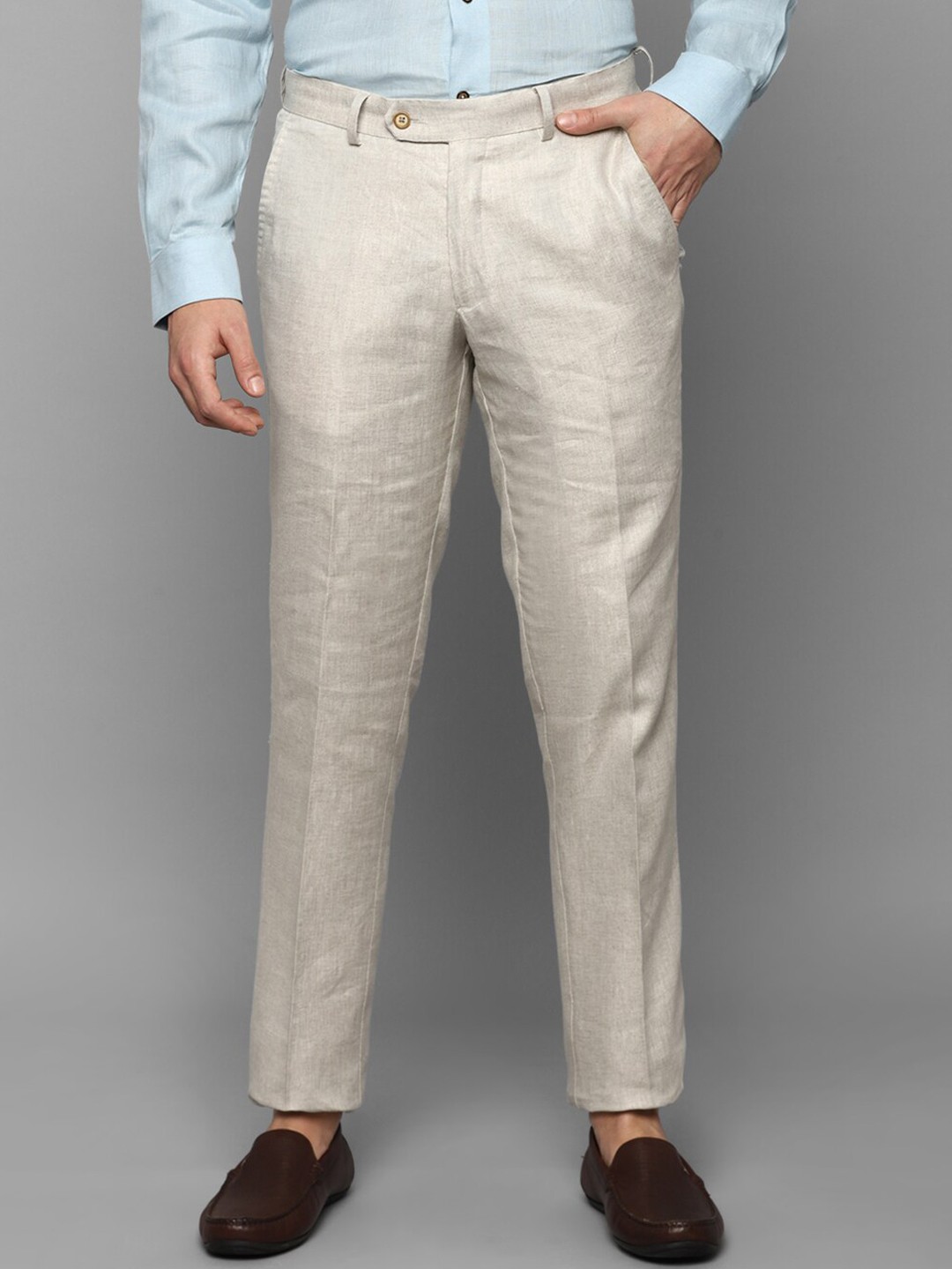 

Luxure by Louis Philippe Men Grey Slim Fit Trousers