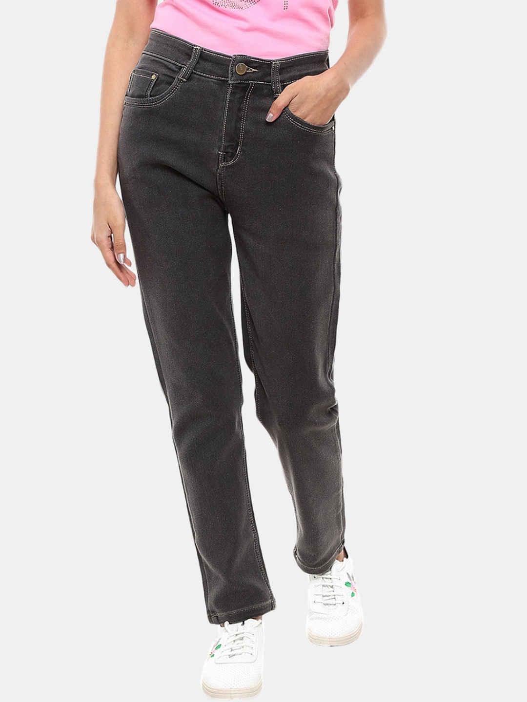 

V-Mart Women Grey Trousers