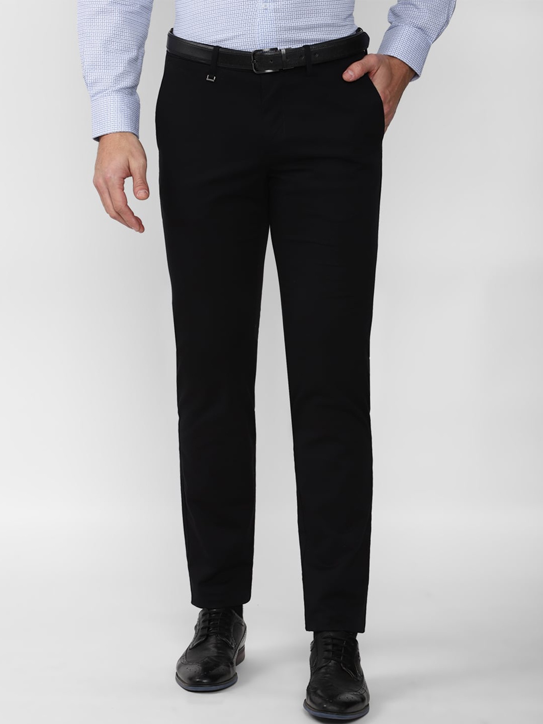 

Van Heusen Men Black Slim Fit Formal Trousers