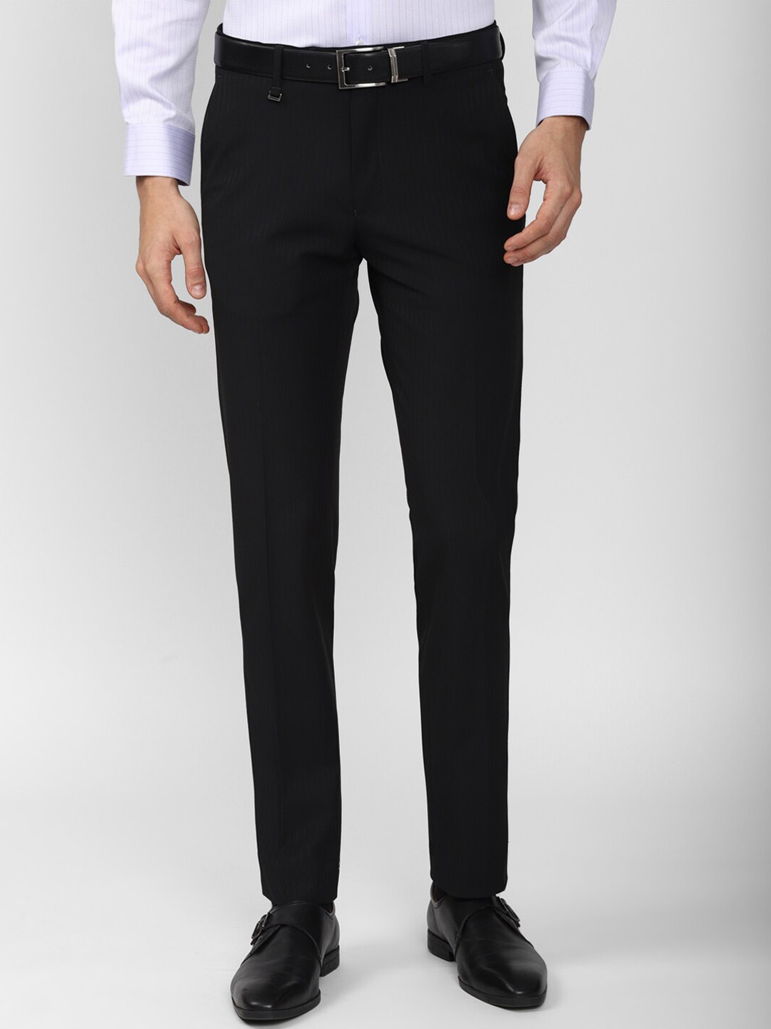 

Van Heusen Men Black Slim Fit Trousers