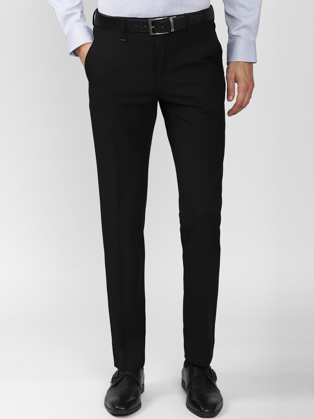 

Van Heusen Men Black Slim Fit Trousers
