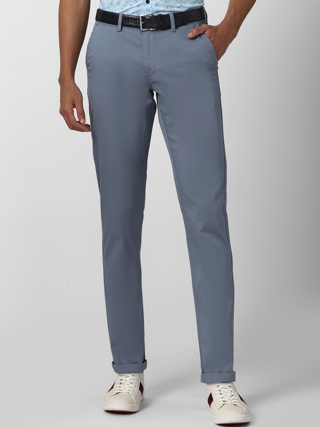 

Van Heusen ACADEMY Men Blue Slim Fit Trousers