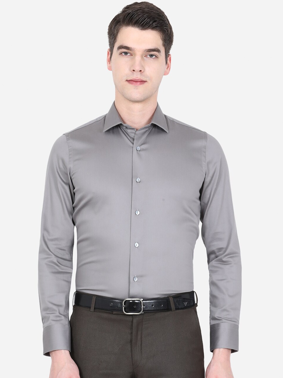 

WYRE Men Grey Slim Fit Formal Shirt