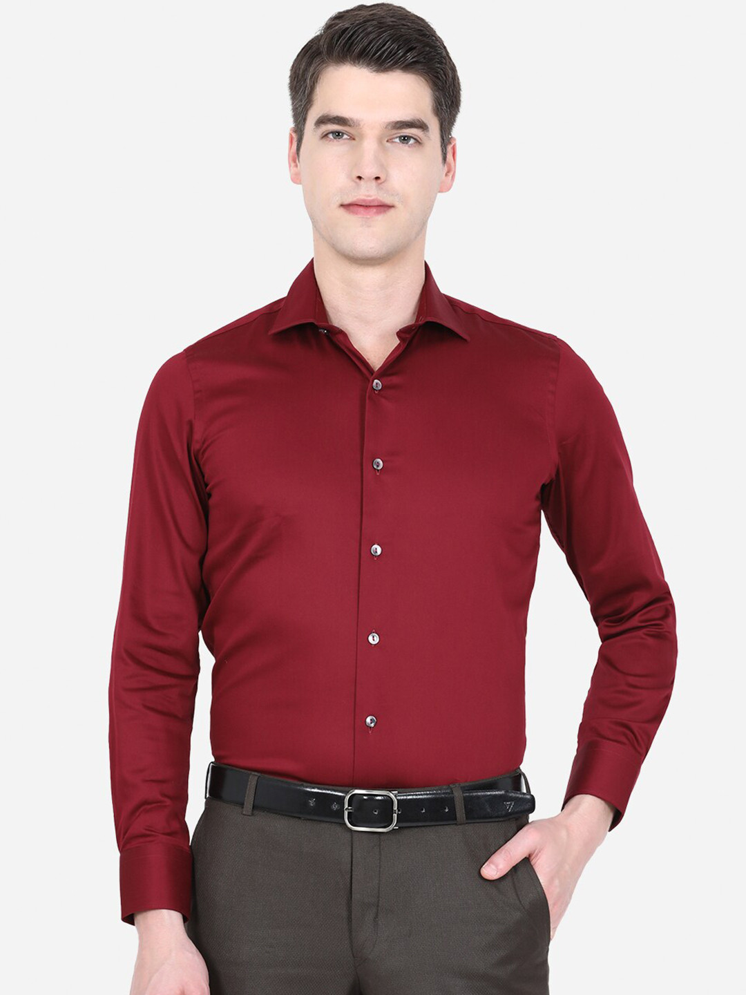 

WYRE Men Maroon Slim Fit Formal Shirt