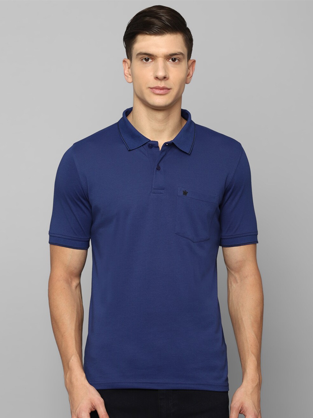 

Louis Philippe Men Blue Polo Collar T-shirt