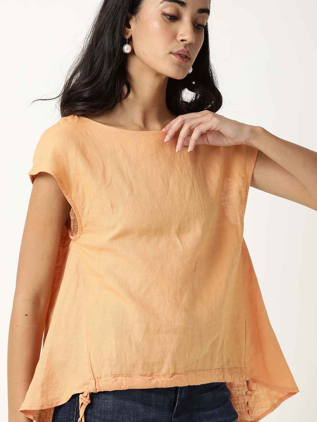 

RAREISM Orange Extended Sleeves Top