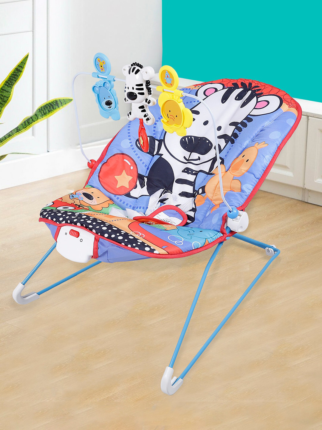 

Baby Moo Kids Blue Bouncer Rocker With Musical Hanging