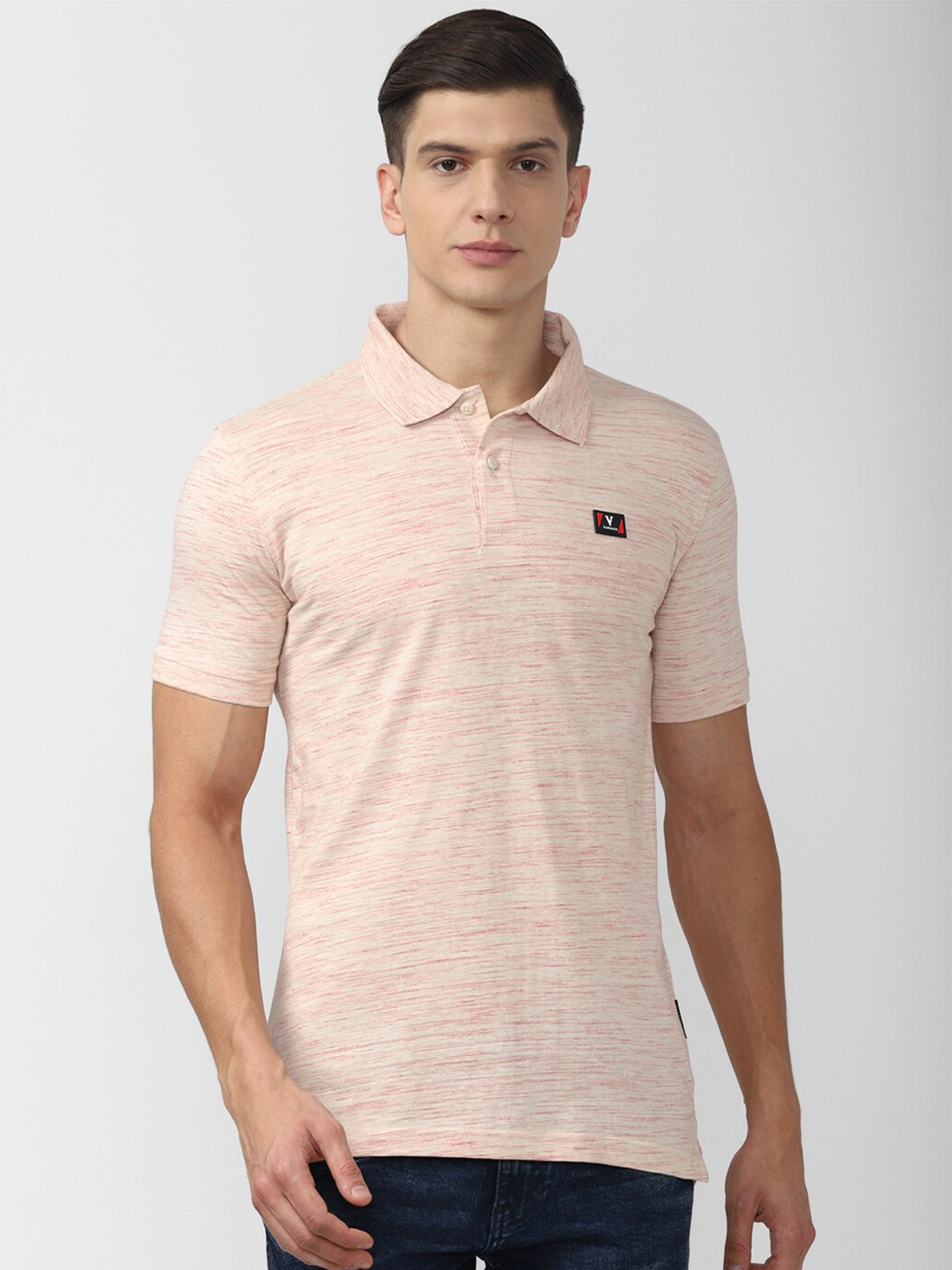 

Van Heusen Sport Men Beige Polo Collar T-shirt