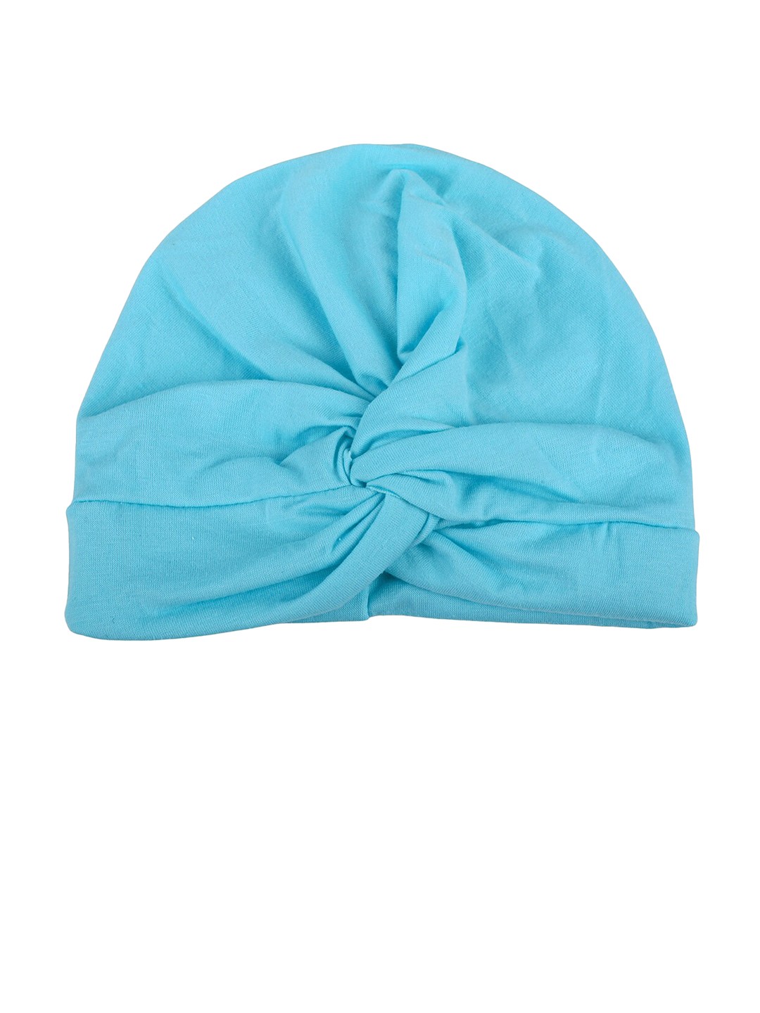 

Baby Moo Girls Turquoise Blue Solid Cotton Beanie Cap