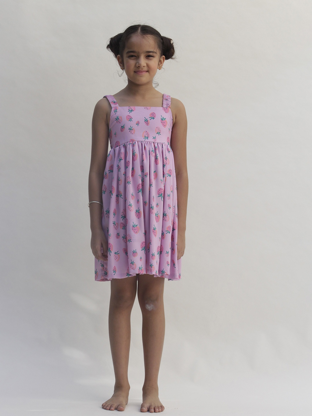 

Jungleebilli Purple Floral A-Line Dress