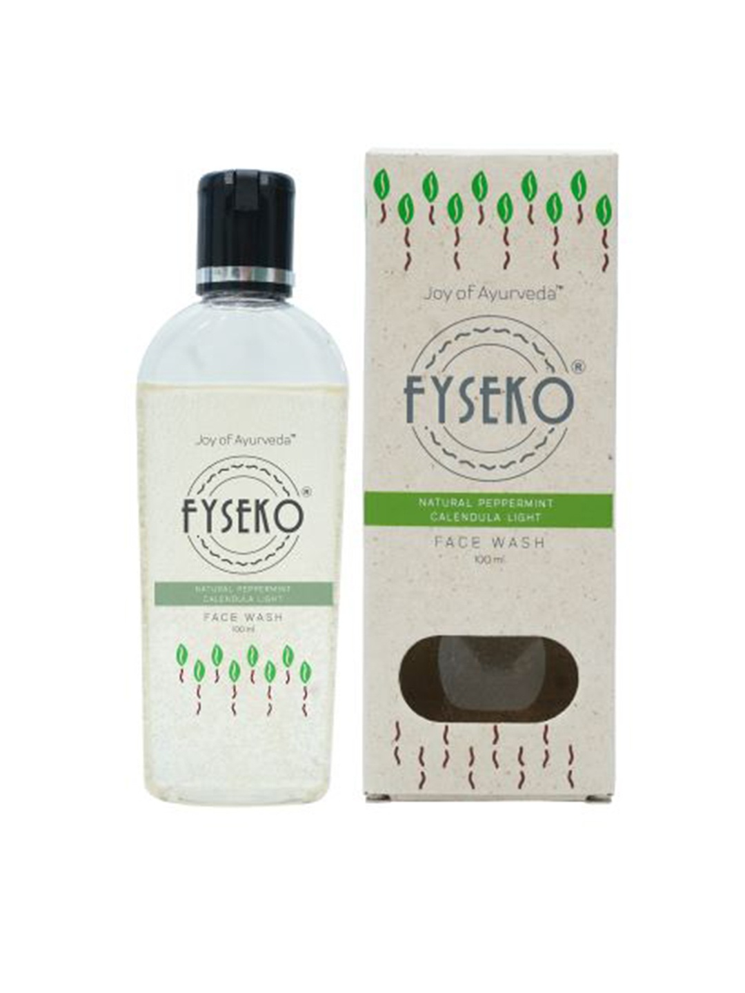 

FYSEKO Natural Herbal Peppermint Calendula Moisturizing Light Face Wash Gel - 100 ml, Beige