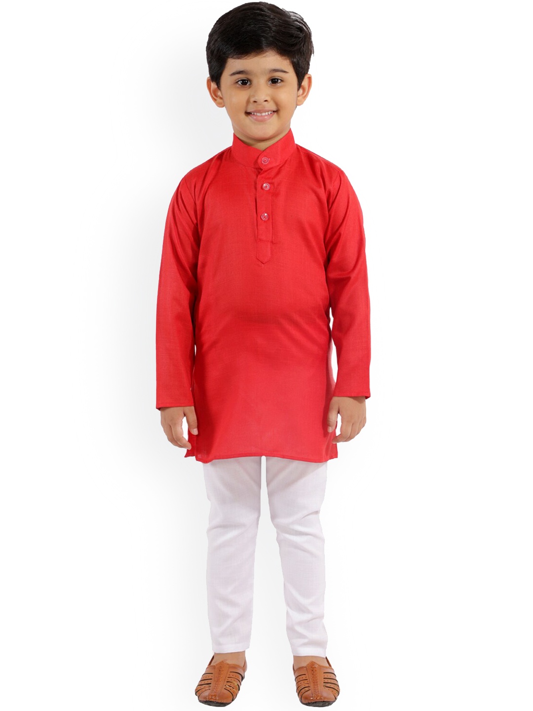 

FOURFOLDS Boys Red & White Pyjamas