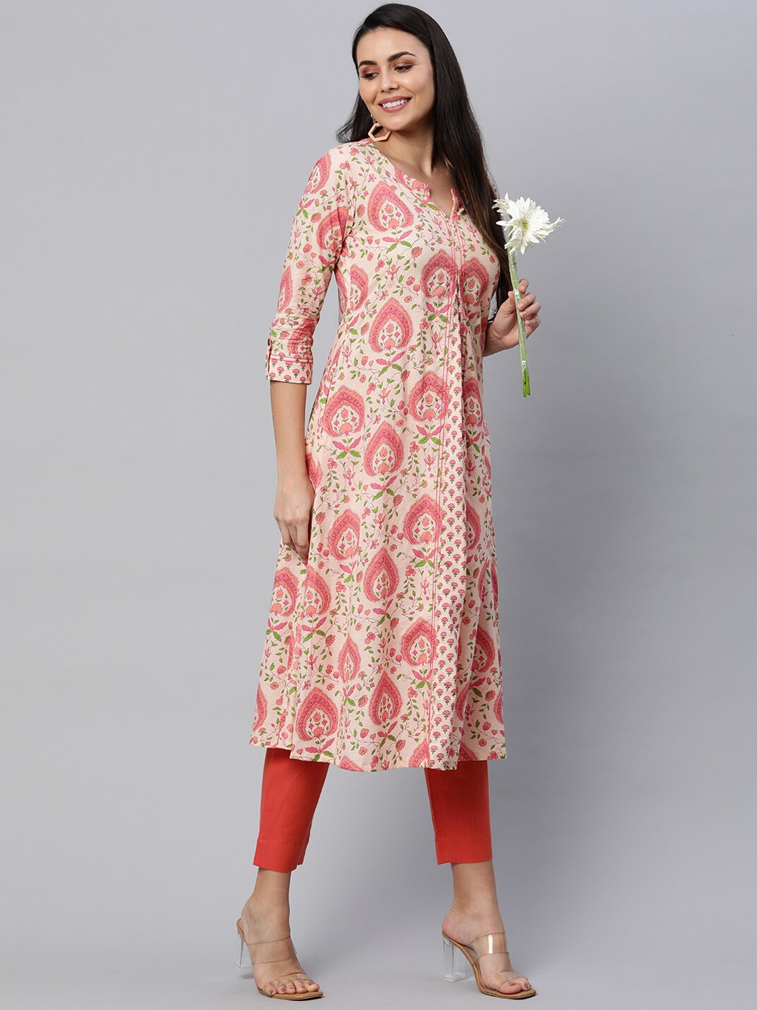 

KAMI KUBI Women Pink Printed Kurta