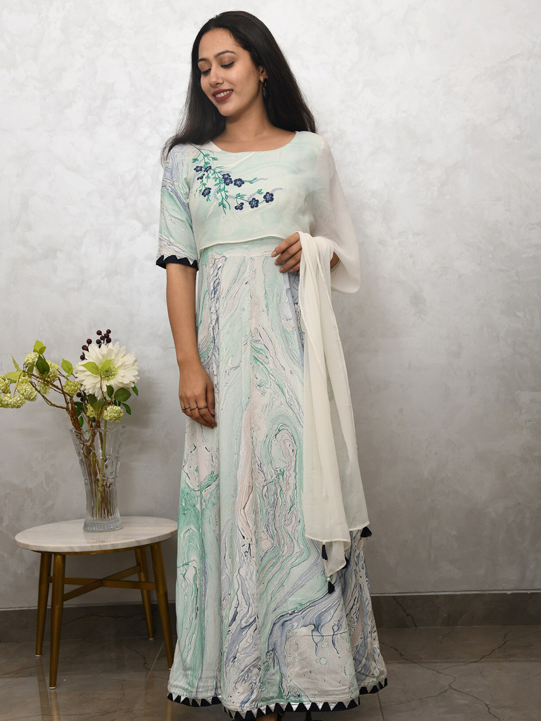 

mulmul.com Multicoloured Floral Maxi Dress, Multi