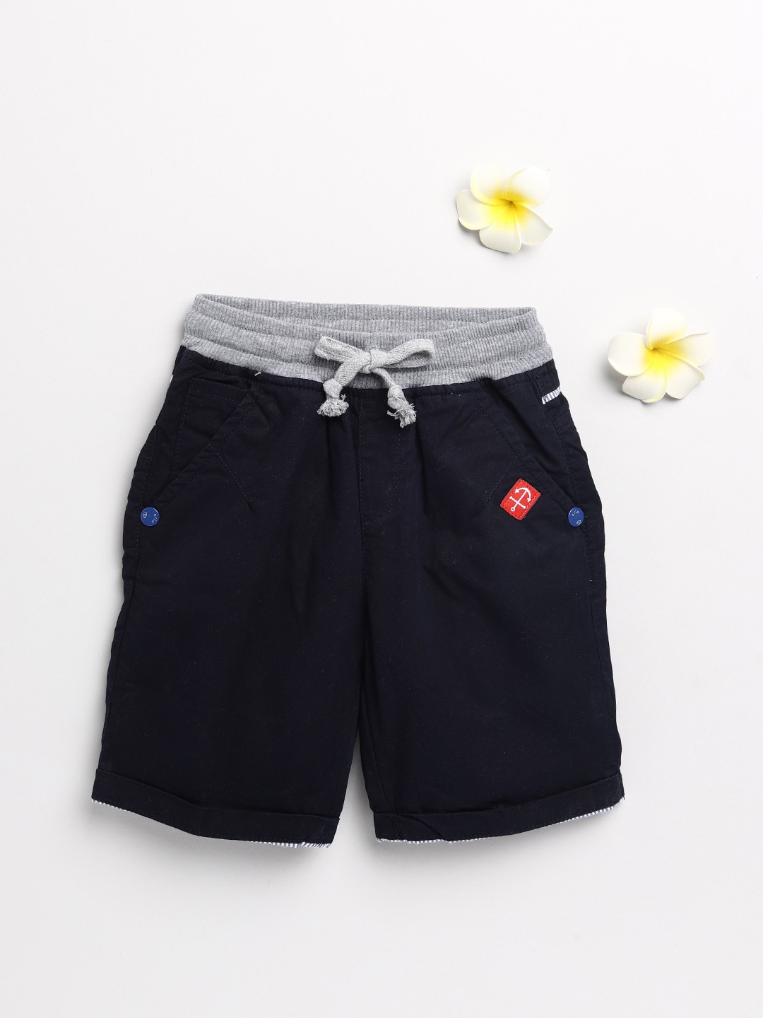 

Olio Kids Boys Blue Cotton Shorts