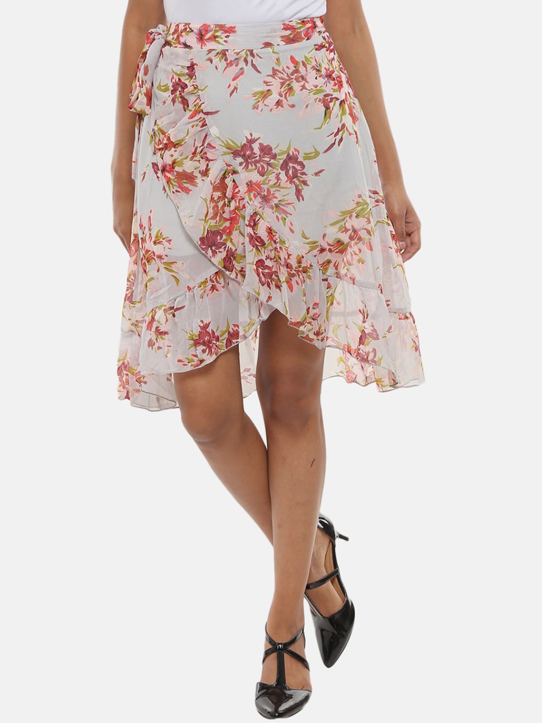 

V-Mart Women Multi-Coloured Floral Printed Georgette Skirt