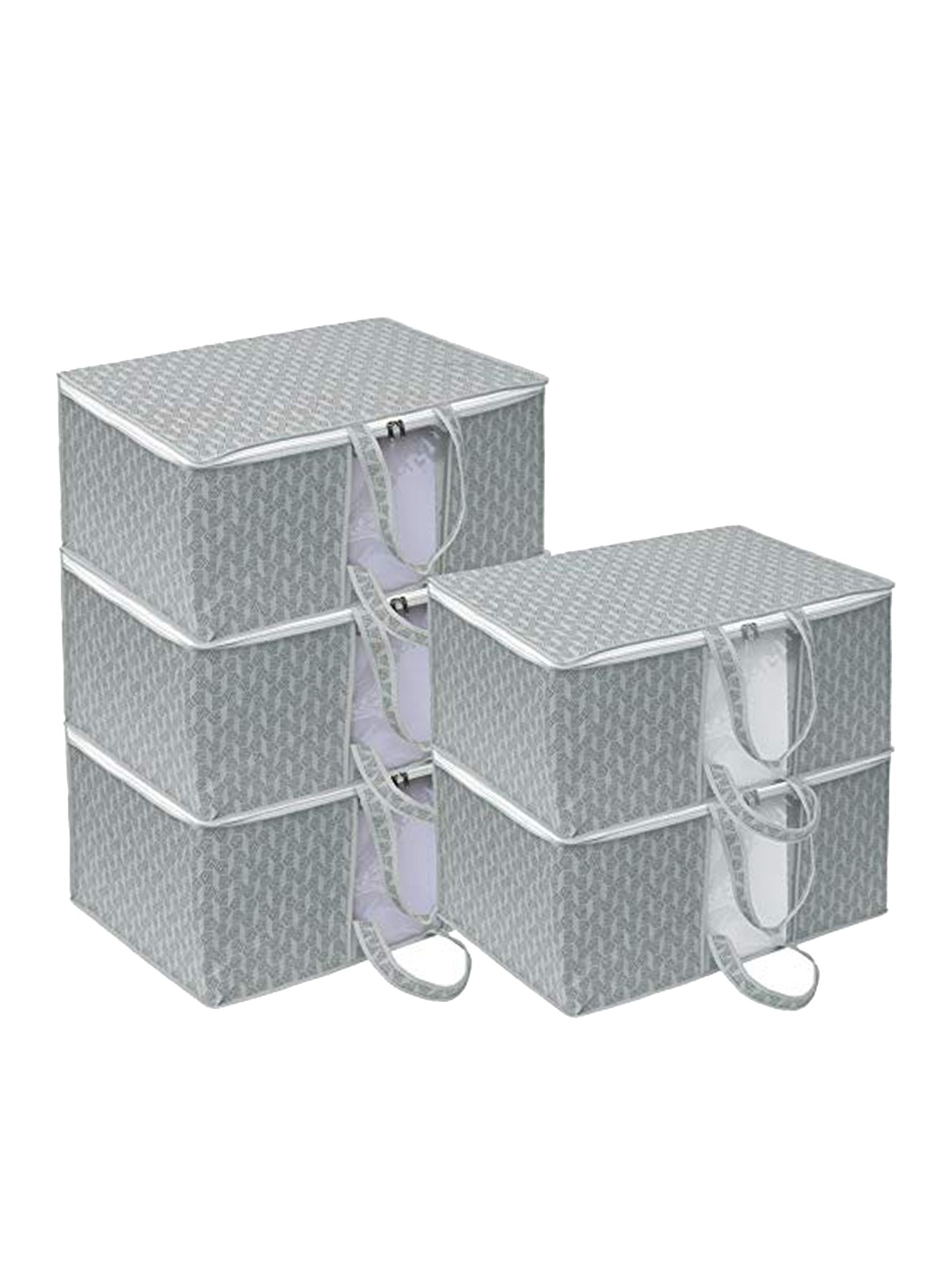 

HOMESTRAP Set of 5 Front Handle Underbed Storage Organizer, Grey