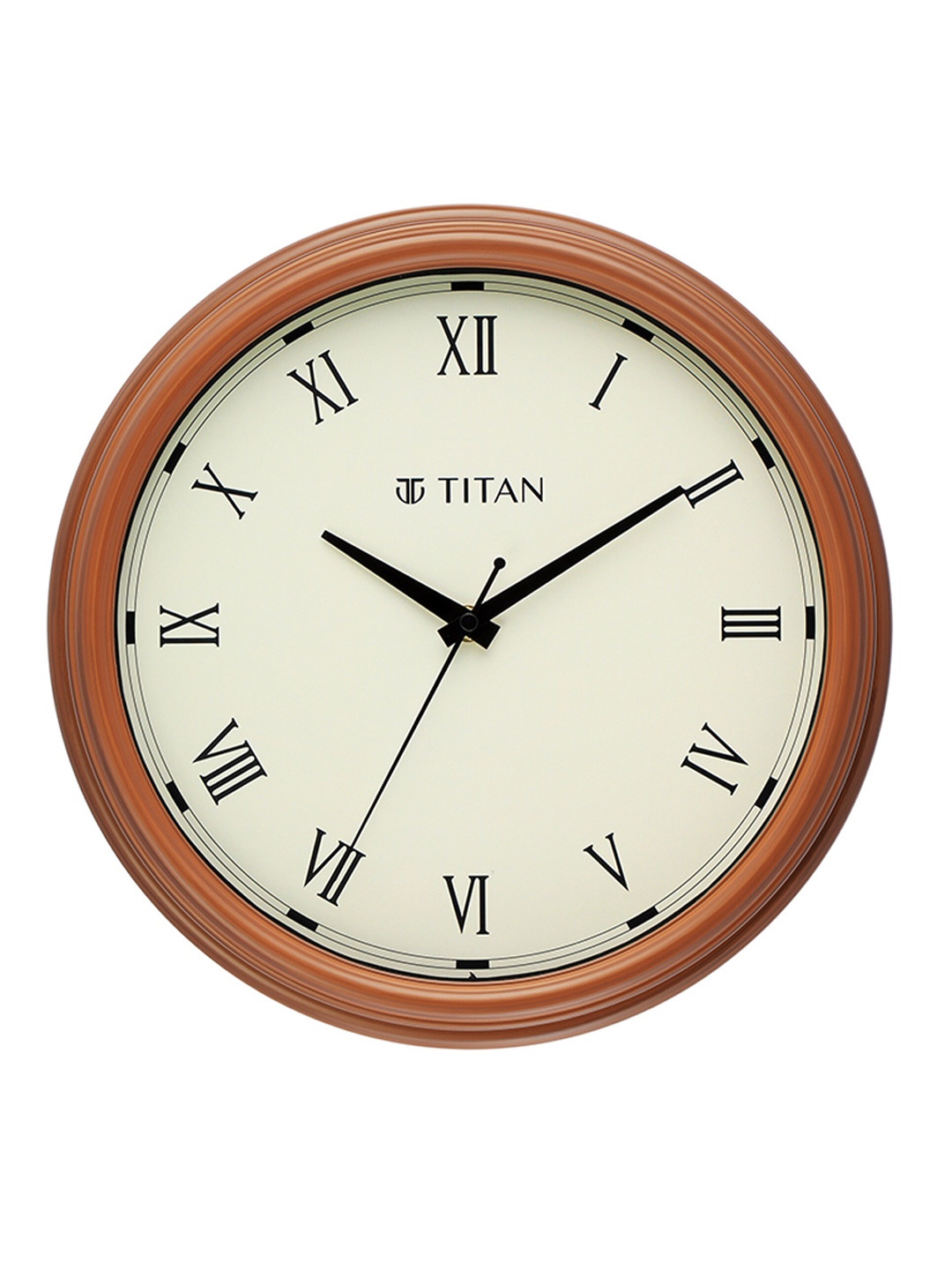 

Titan Brown & Cream-Coloured Printed Contemporary 37 cm Wall Clock