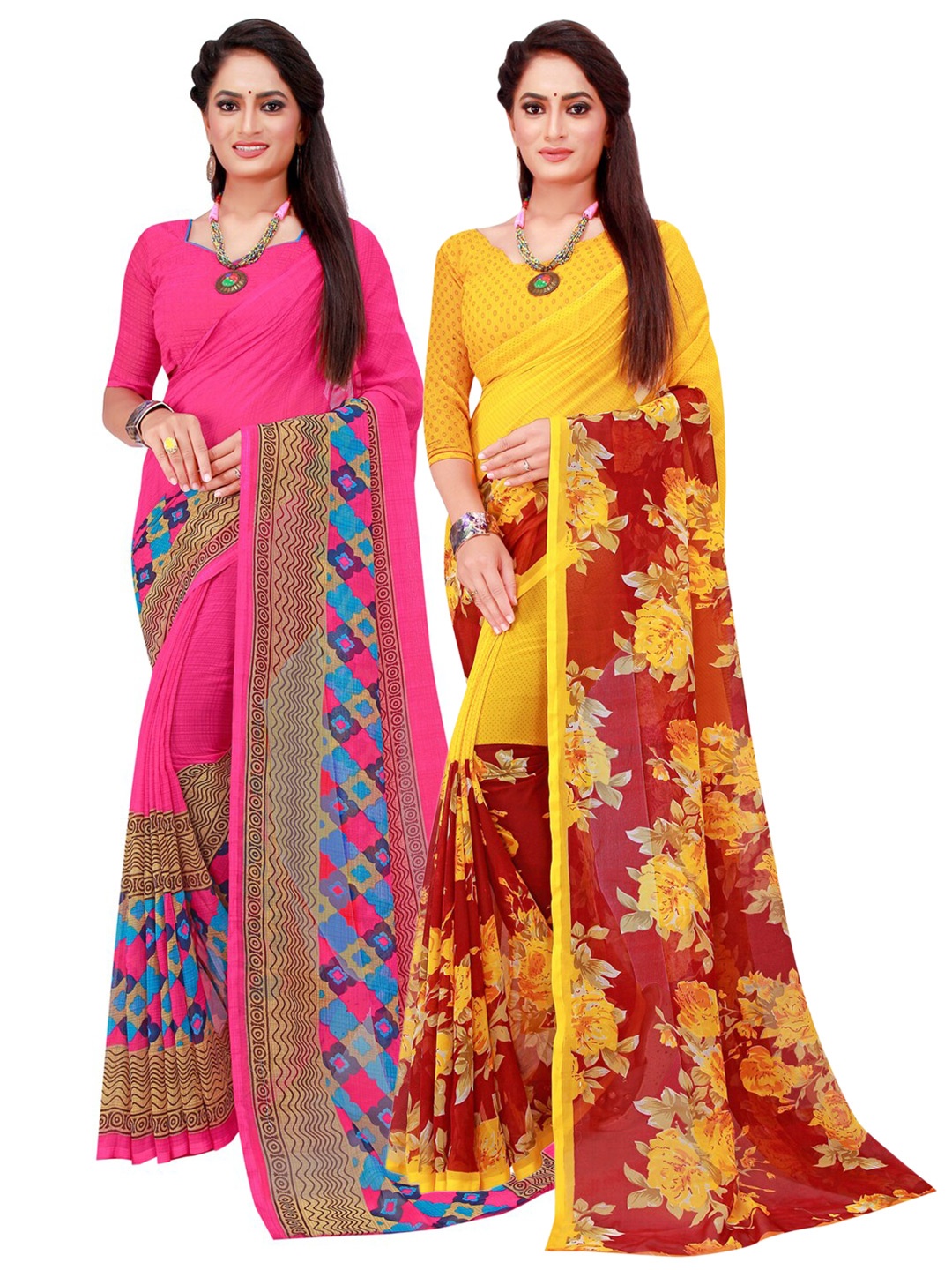 

Florence Women Magenta Sarees