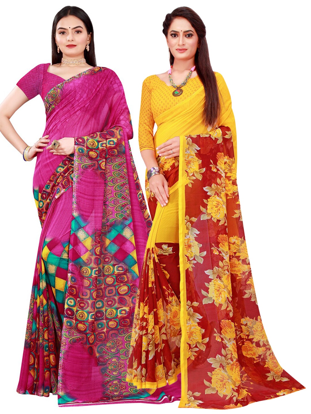 

Florence Women Magenta Sarees