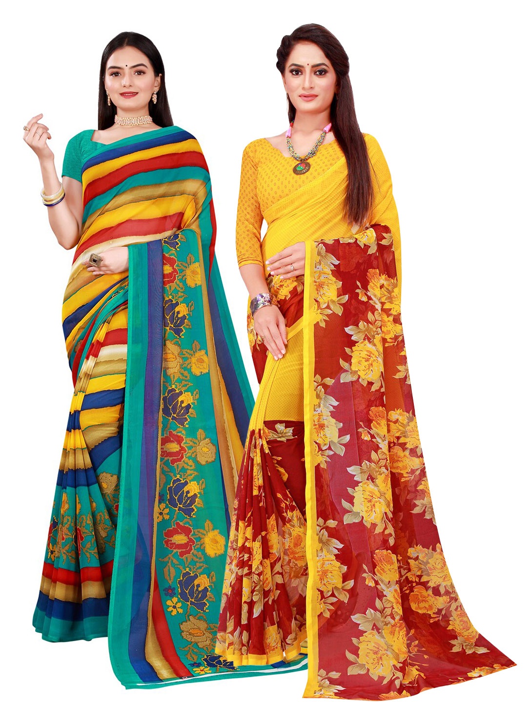 

Florence Women Multi Sarees, Yellow