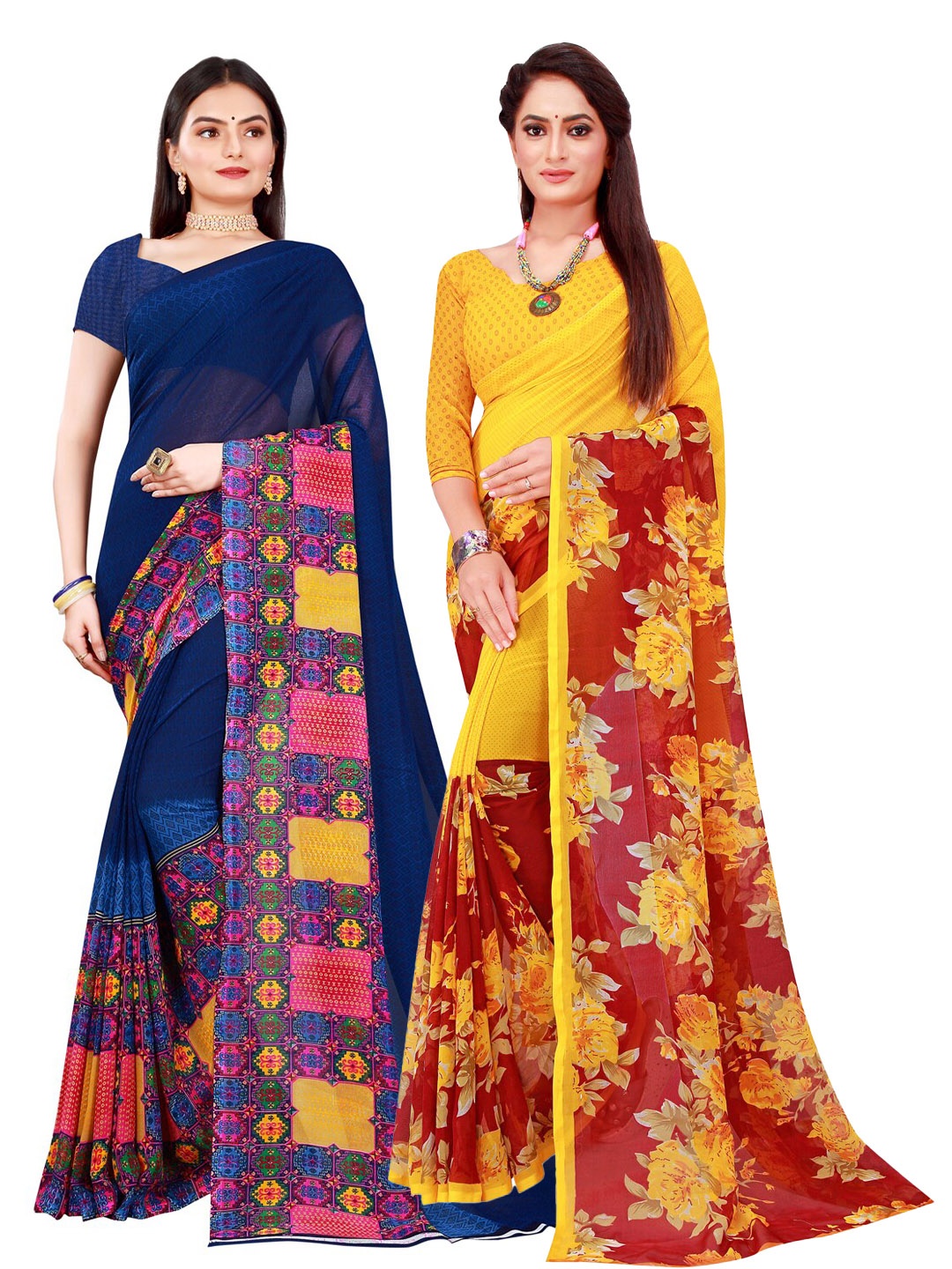 

Florence Women Yellow Sarees