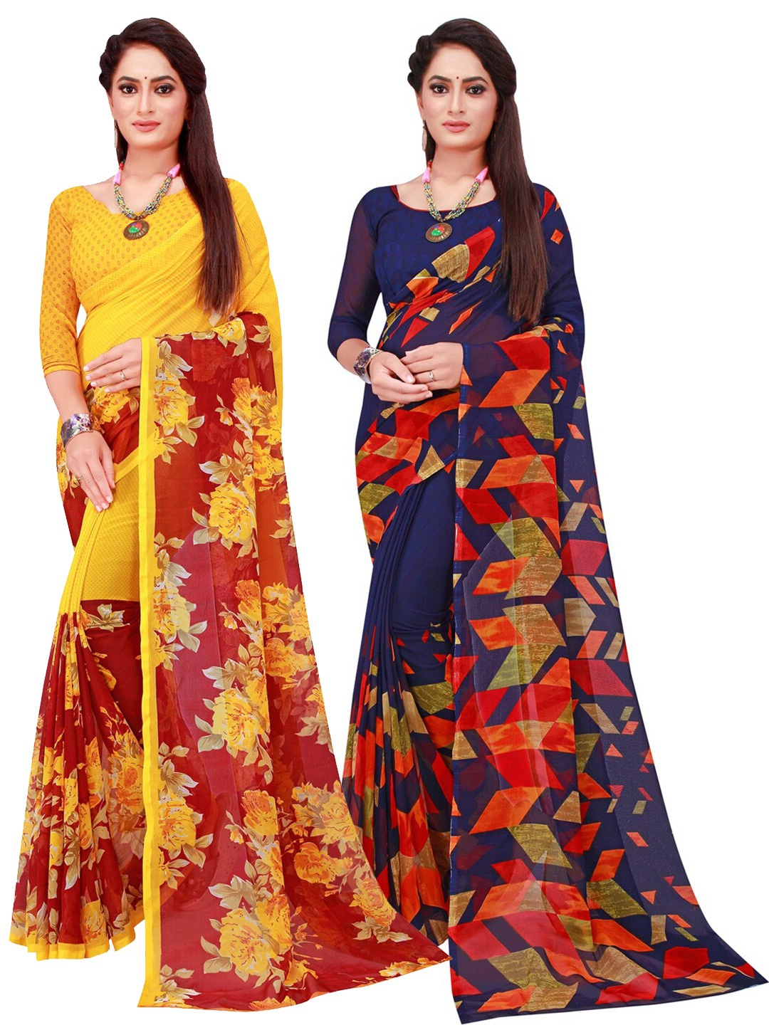 

Florence Women Navy Blue Sarees