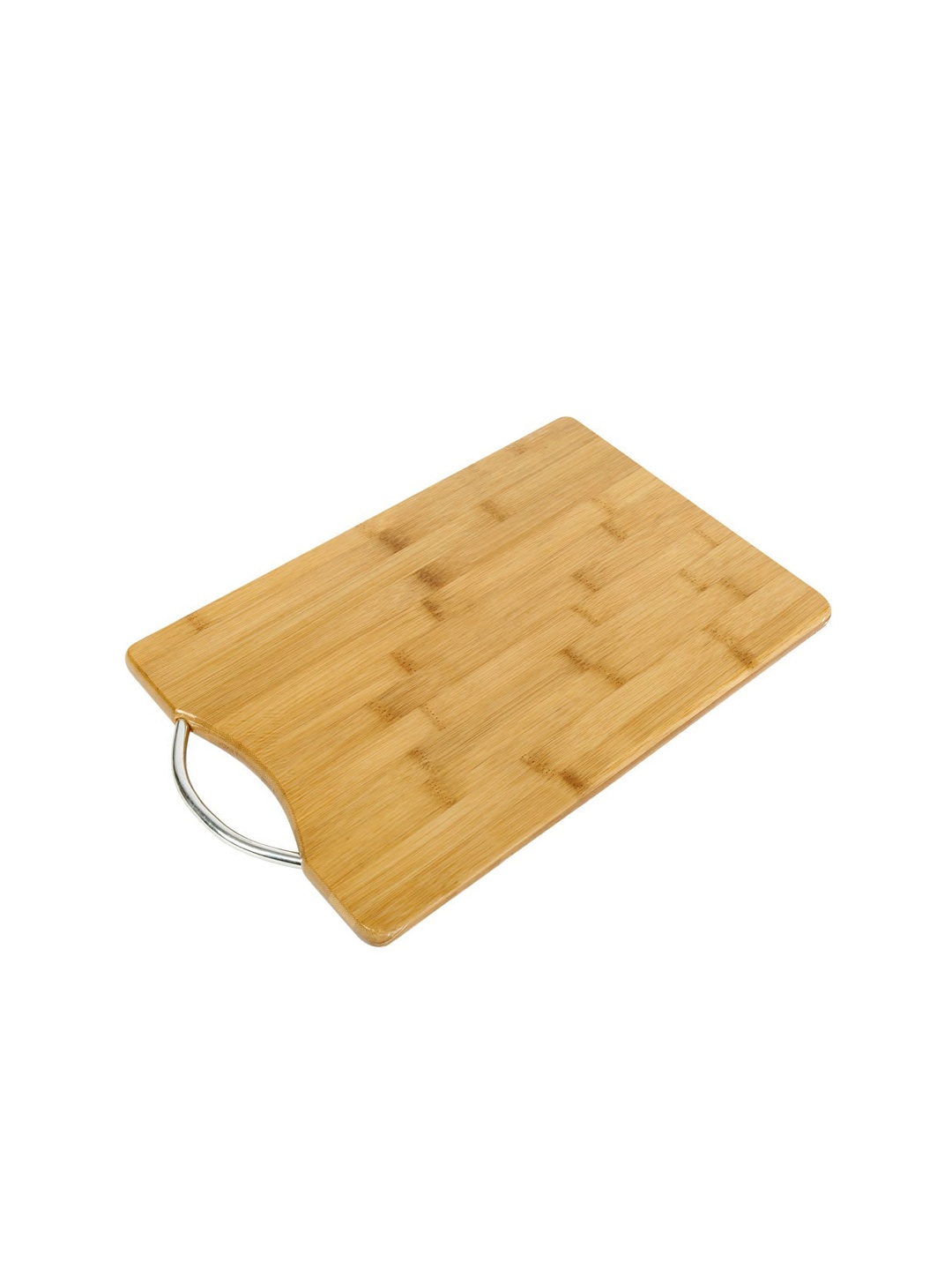 

Athome by Nilkamal Brown Solid Wooden Chopping Board With Silver Handle
