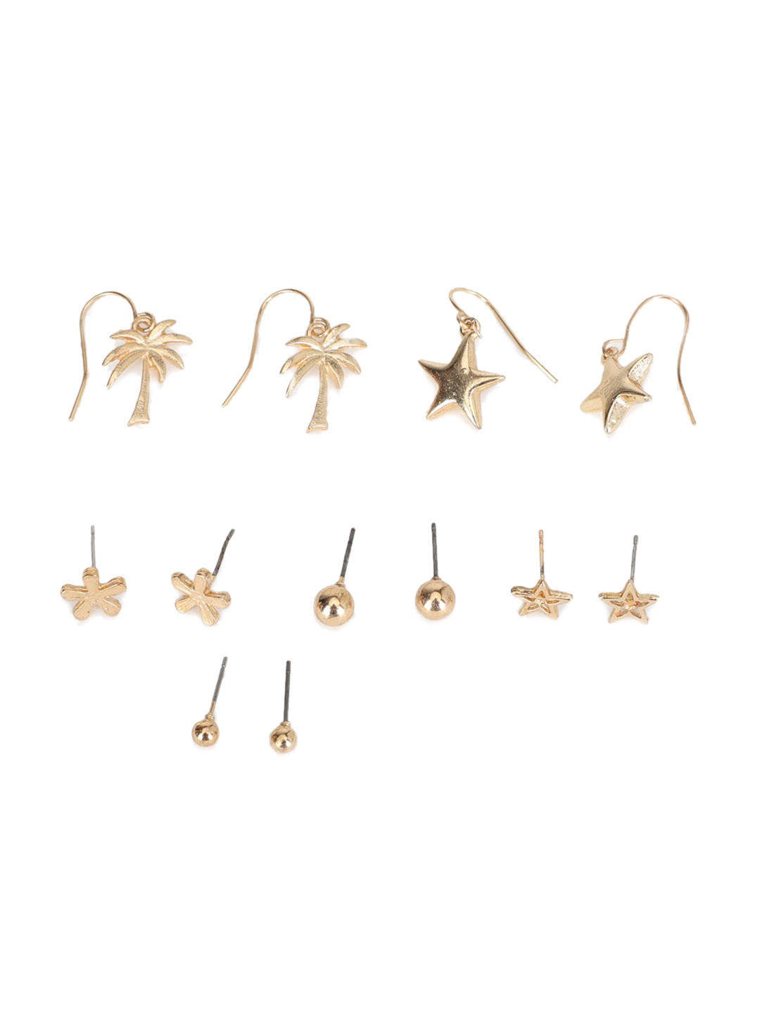 

FOREVER 21 Gold-Toned Contemporary Drop Earrings