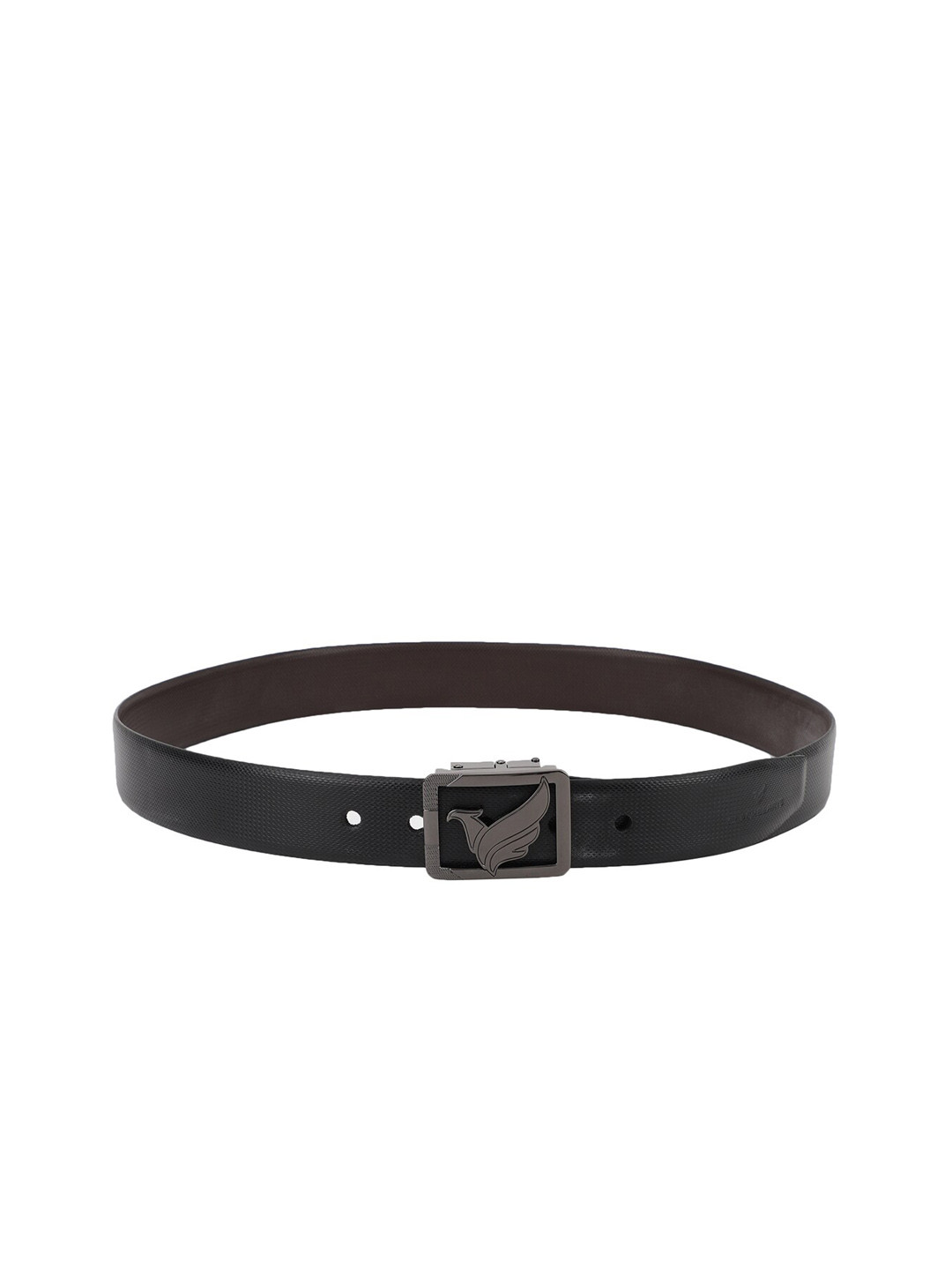 

Blackberrys Men Textured Leather Formal Belt, Black