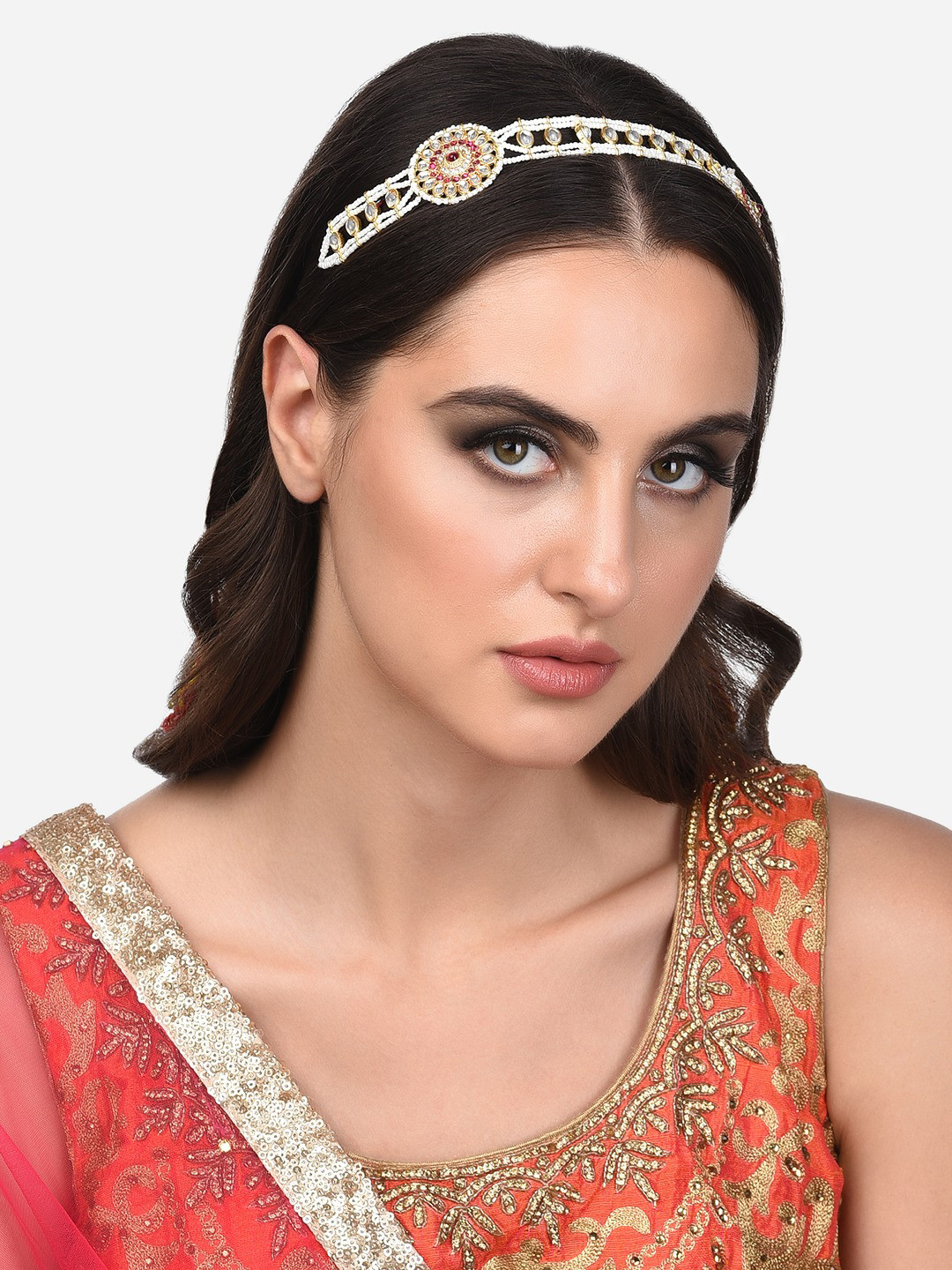 

Zaveri Pearls Women Pink Hair Accessory