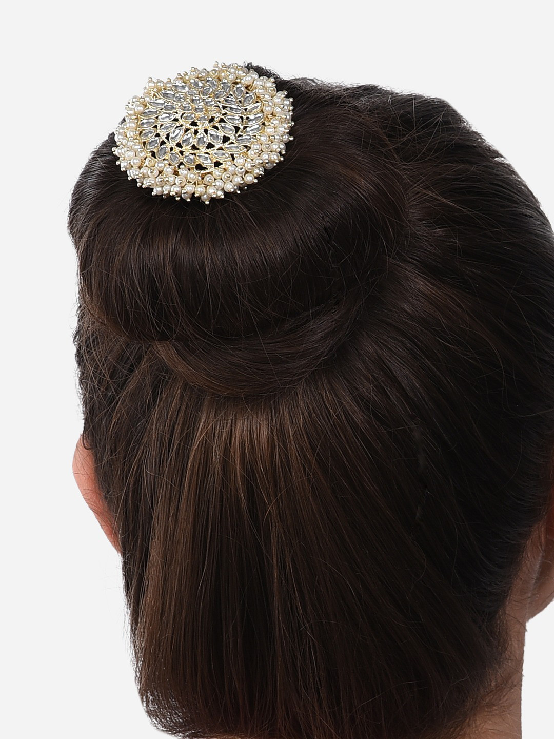 

Zaveri Pearls Women Gold Hair Accessory