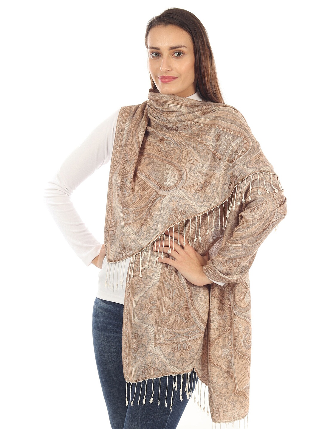 

MUFFLY Women Multi Stoles, Beige