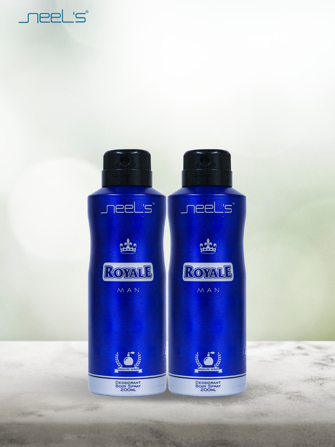 

Neels Men Set of 2 Royale Deodorant Body Spray - 200 ml Each, Blue